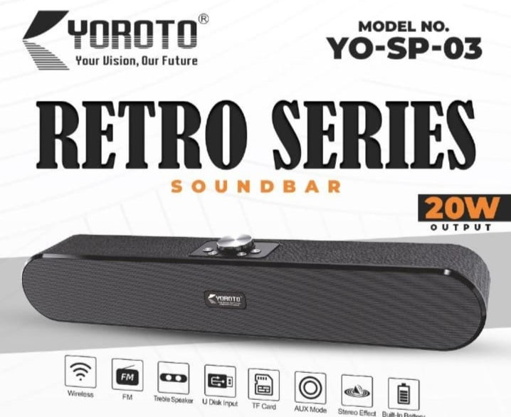 YOROTO RETRO SERIES YO-SP-03 SOUNDBAR SPEAKER