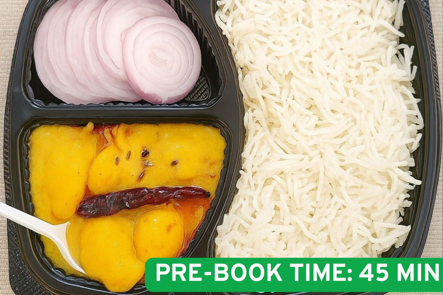 Kadhi Pakoda with Basmati Rice (Cloud Kitchen)