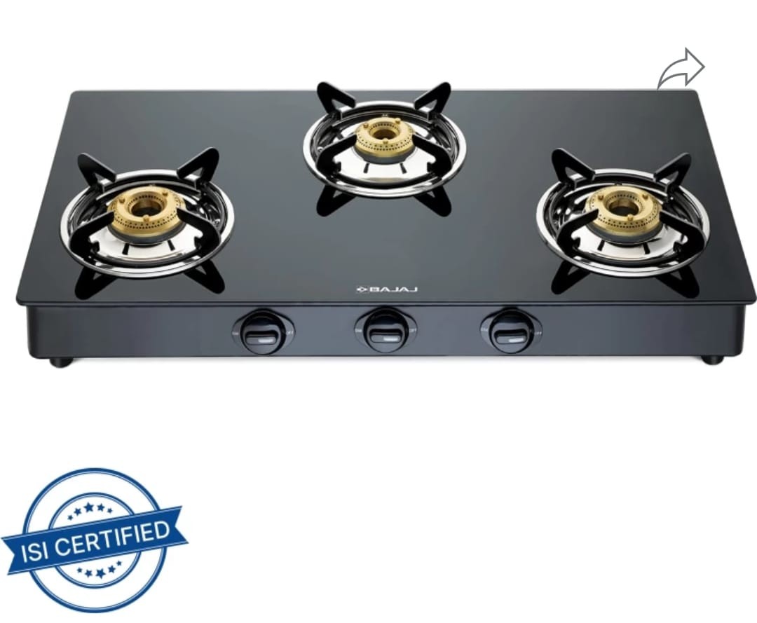 BAJAJ Glass Automatic Gas Stove  (3 Burners)