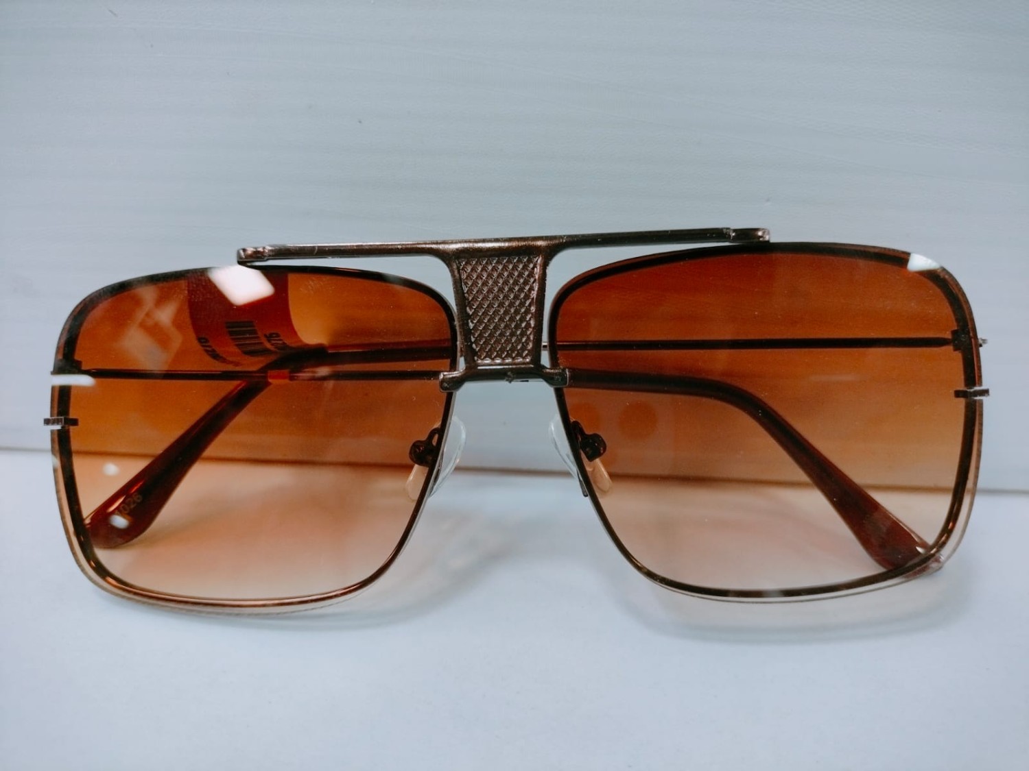 TCG- Square Metal Brown Frame Sunglasses (Chashma)