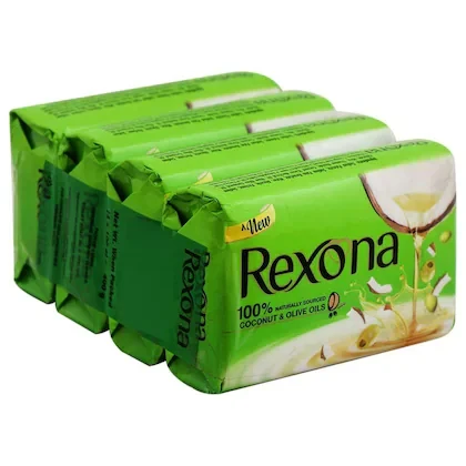 Rexona Coconut & Olive Oil Soap 100 g (Pack of 4)