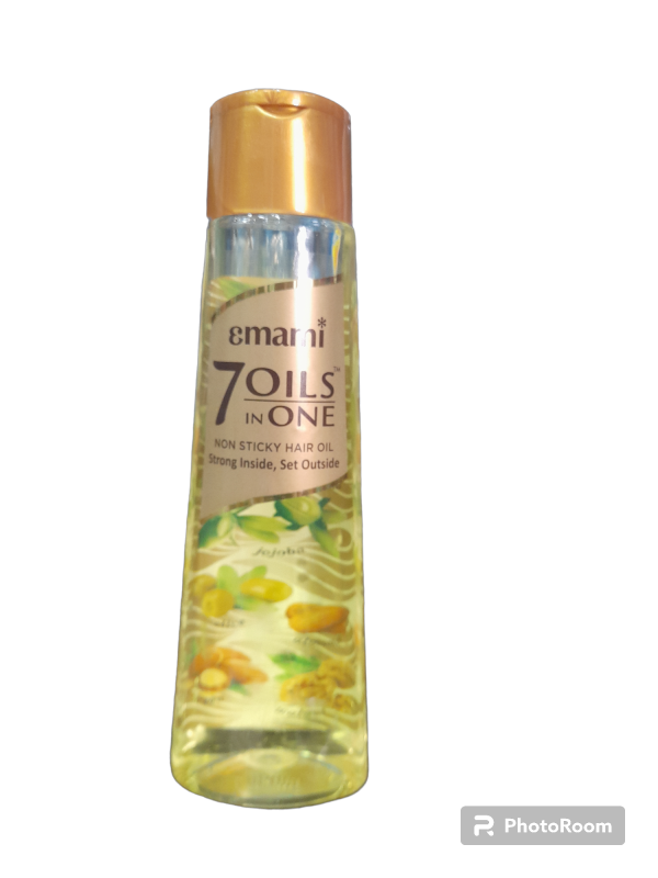 Emami 7 Oils In One Non Sticky & Non Greasy Hair Oil, 20 Times Stronger Hair, Nourishes Scalp