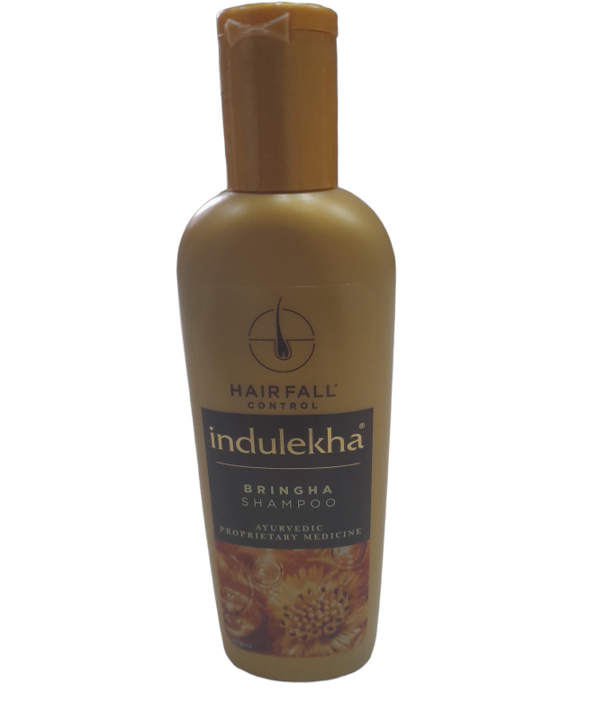 Indulekha Bringha , Hair Fall Control and Hair Growth with Bringharaj & Coconut Oil - Comb Applicator Bottle for Men & Women & Ayurvedic Shampoo