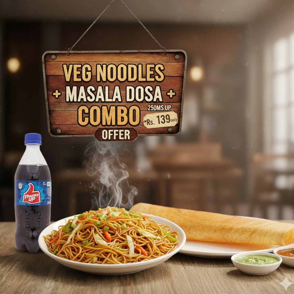 Veg Noodles + Masala Dosa Combo (Himpul Cafe)