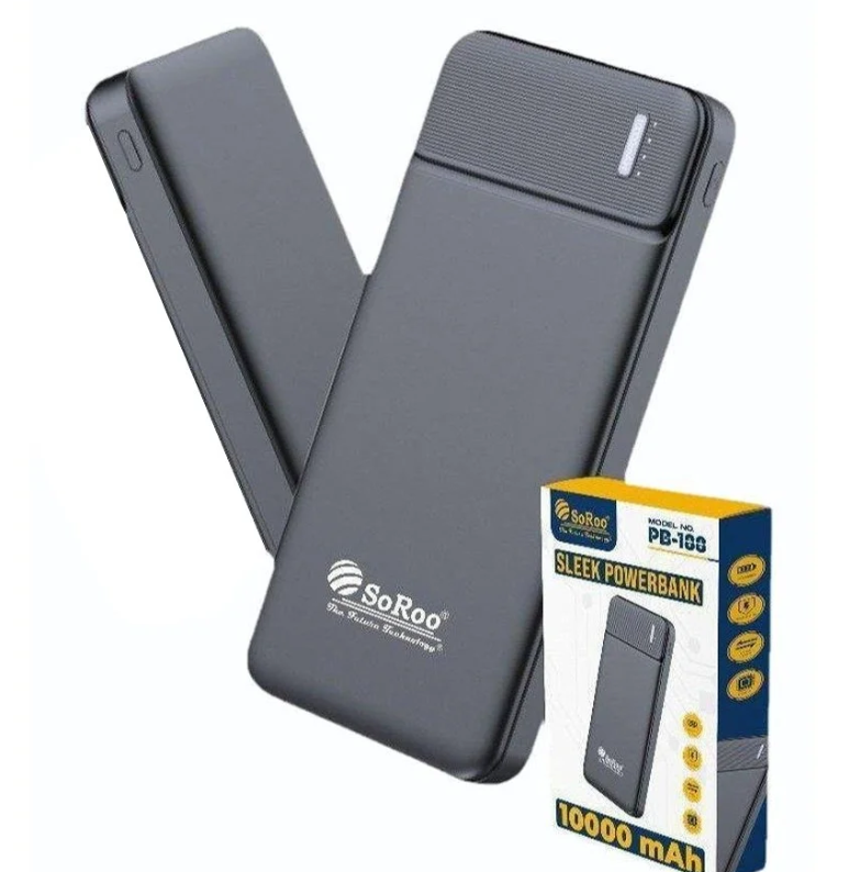 Black SoRoo Power Bank PB-188 15w Fast Charging