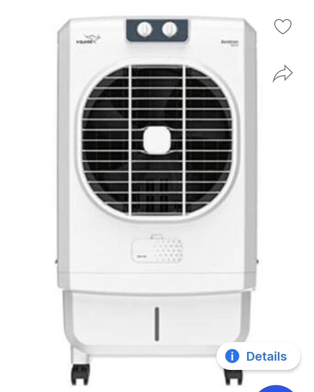 V-Guard 90 L Desert Air Cooler  (White, Airotron D90H)