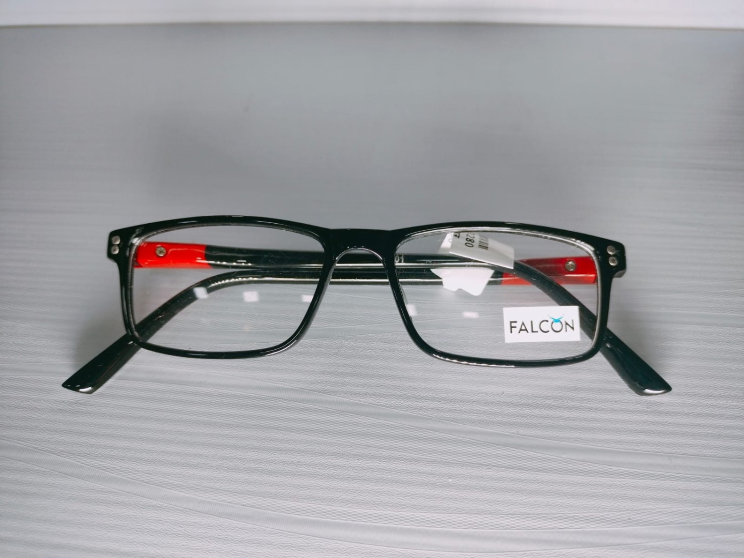 Brand Falcon Sunglasses (Chashma) || Shiny Black and Red Color Side