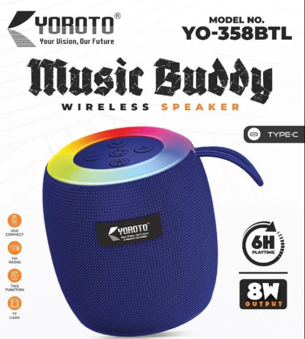 YOROTO Music Buddy YO-358BTL Small Round Shape Speaker
