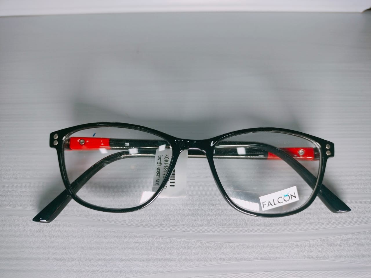 Brand Falcon Sunglasses (Chashma) || Shiny Black and Red Colour Side